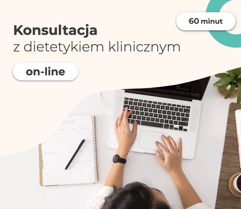Konsultacja z dietetykiem klinicznym on-line 60 minut + dostęp do aplikacji